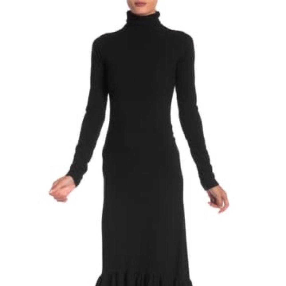 Go Couture Long Sleeve Turtleneck Maxi Dress